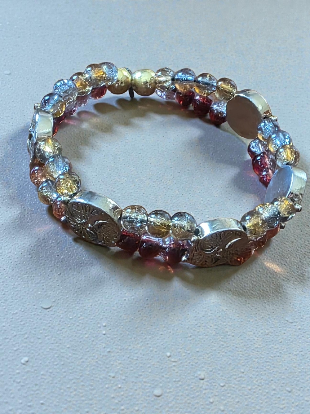 Styleandstone Multi Row Beaded Stretch Bracelet
